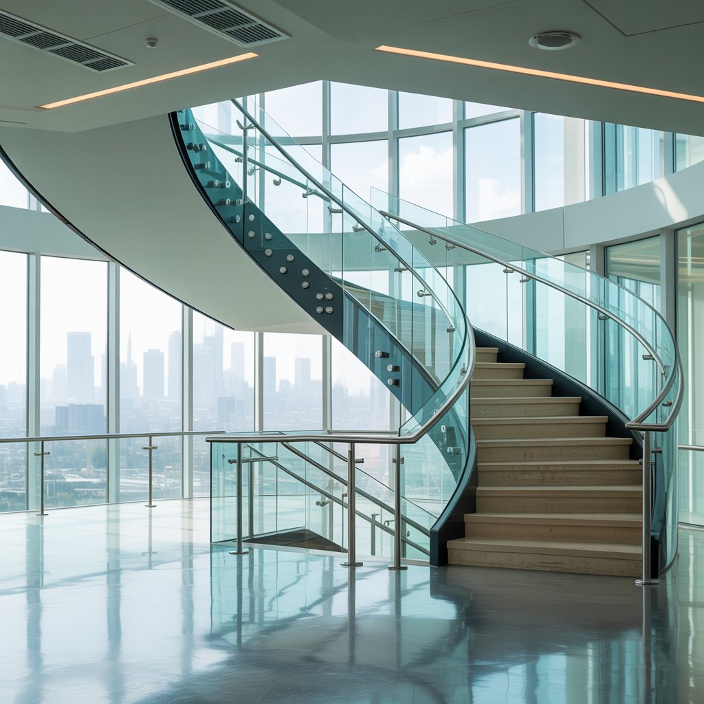 commercial glass railing
