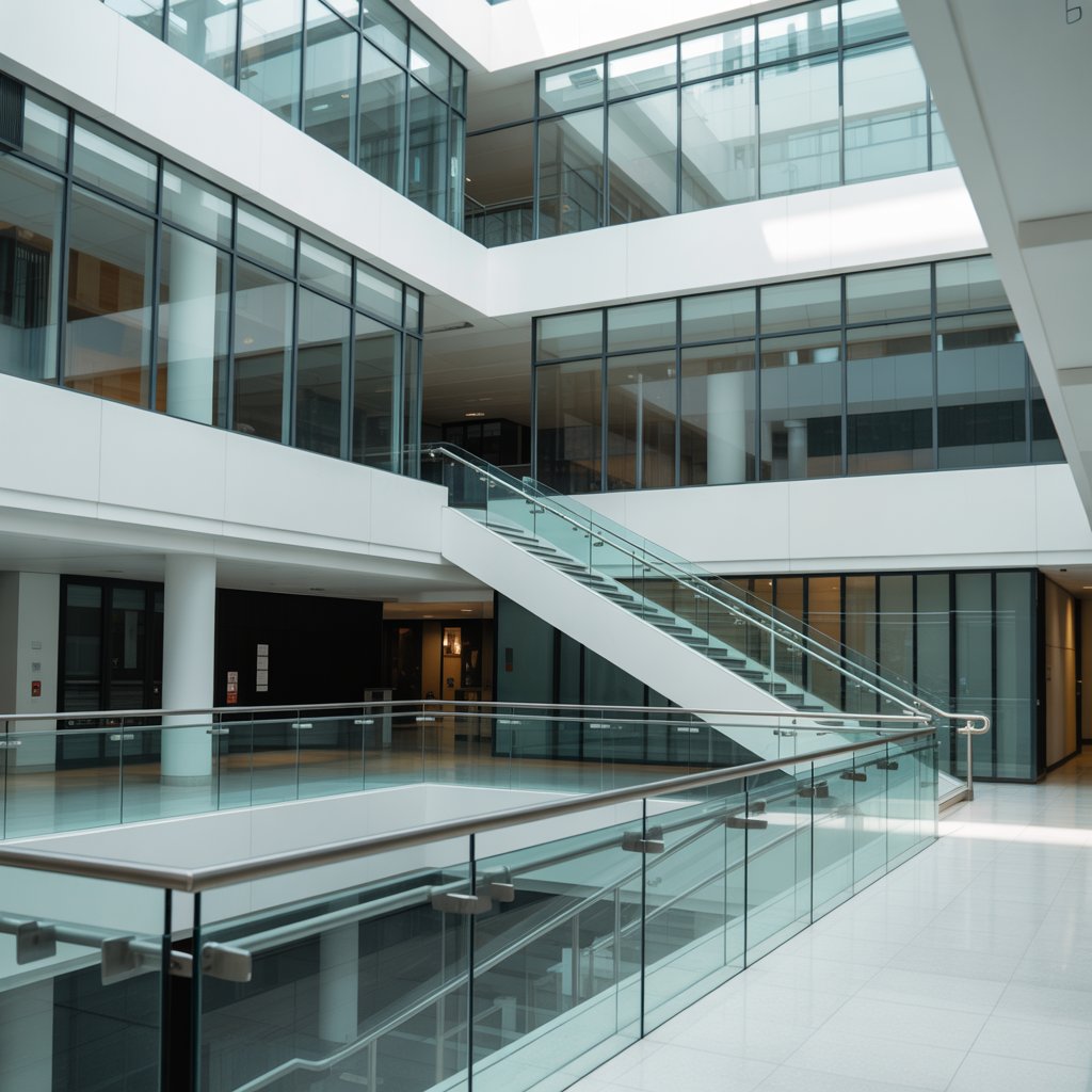 commercial glass railing