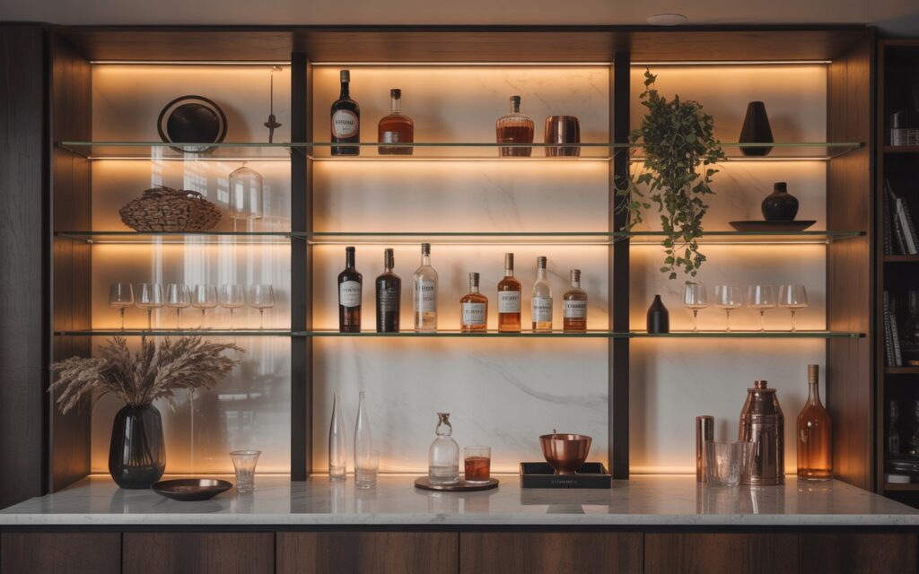 glass shelf for bar