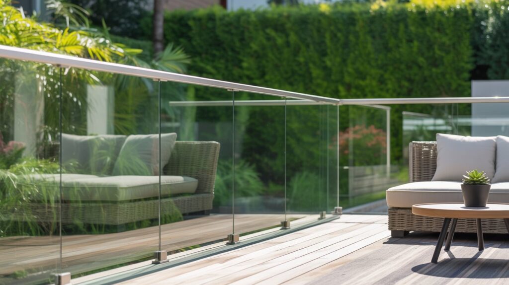 glass deck railing