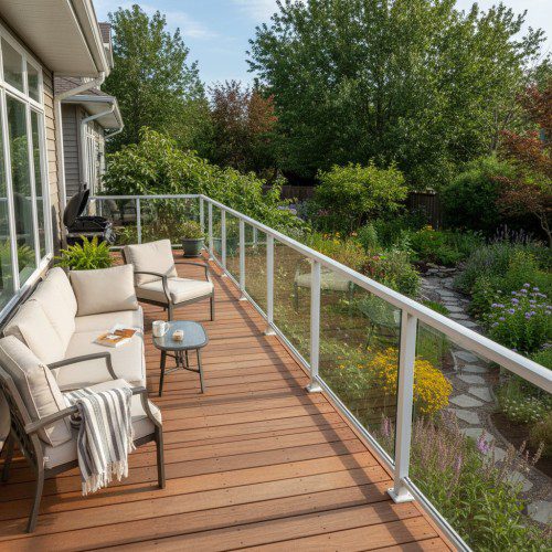 Deck With Glass Railing